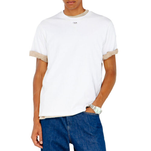 DIESEL ΑΝΔΡΙΚΟ T-SHIRT Χρώμα Λευκό T-MADJUST-TR T-SHIRT A19963 0AIJU- 100 WHITE