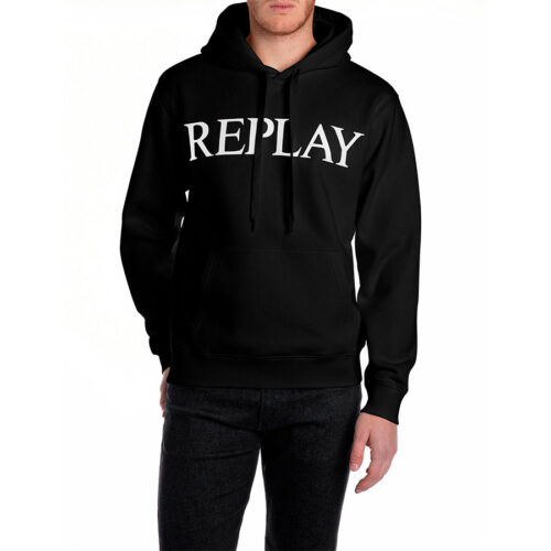 Replay Ανδρικό Φούτερ Xρώμα Μαύρο M3104.000.23832.098- Black