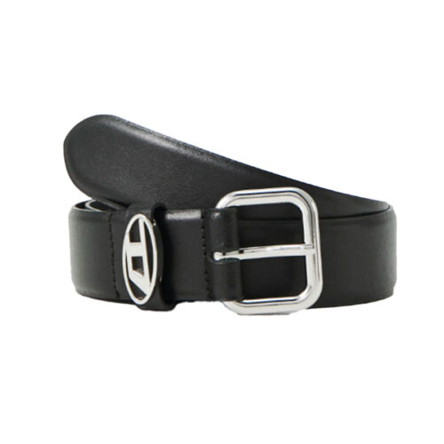 DIESEL Ζώνη Χρώμα Μαύρο B-1DR OVAL D LOOP belt X10314 PR666 HB568-black