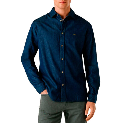 ΑΝΔΡΙΚΟ ΠΟΥΚΑΜΙΣΟ DENIM PEPE JEANS ΧΡΩΜΑ ΜΠΛΕ ESSENTIALS DROP 2 ABEL CLASSIC PM30912816C2