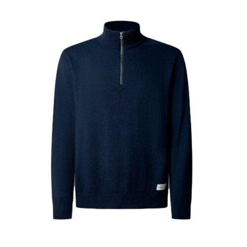 ΑΝΔΡΙΚΗ ΠΛΕΚΤΗ ΜΠΛΟΥΖΑ PEPE JEANS ΧΡΩΜΑ ΣΚΟΥΡΟ ΜΠΛΕ ESSENTIALS DROP 2A ANDRE MOCK PM7000108- 594 DULWICH BLUE