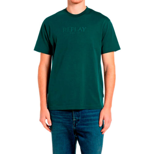 Replay Ανδρικό T-SHIRT Xρώμα ΠΡΑΣΙΝΟ M12BE .002.00QMJ.C00U PONDEROSA PINE