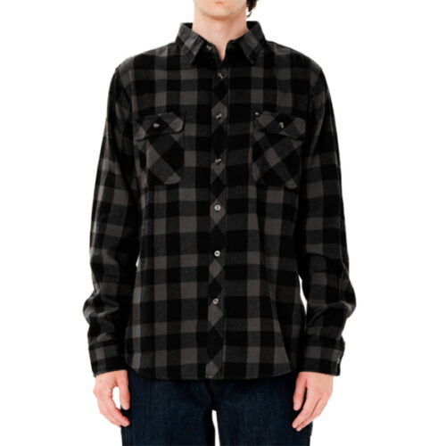 Ανδρικό Καρό Πουκάμισο Χρώμα Γκρι/ Μαύρο Emerson Men's Button Down Flannel Shirt 262.EM60.80- Pine Grey/ Black