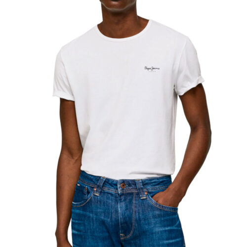 ΑΝΔΡΙΚΗ ΜΠΛΟΥΖΑ T-SHIRT PEPE JEANS ΧΡΩΜΑ ΛΕΥΚΌ ORIGINAL BASIC 3N T-SHIRT PM508212-WHITE 800