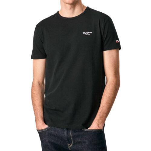 ΑΝΔΡΙΚΗ ΜΠΛΟΥΖΑ T-SHIRT PEPE JEANS ΧΡΩΜΑ ΜΑΥΡΟ ORIGINAL BASIC 3N T-SHIRT PM508212- BLACK 999